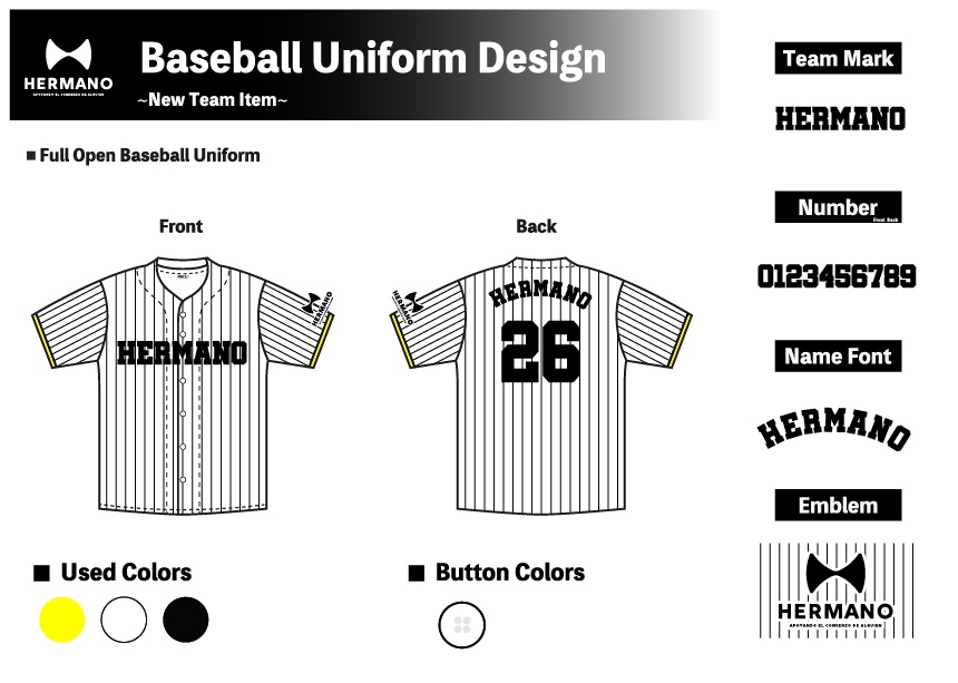 BASEBALL DESIGN 03 YELLOW PINSTRIPE