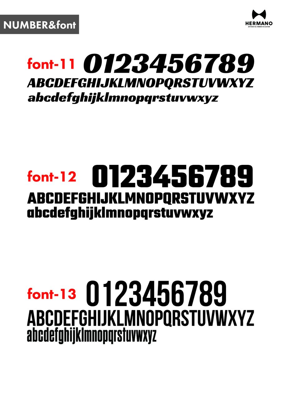 NUMBER AND FONT 4
